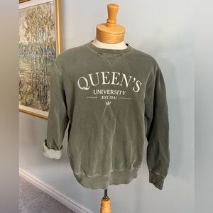 Vintage Collegiate Queen’s University Crewneck Made in Canada Oversized